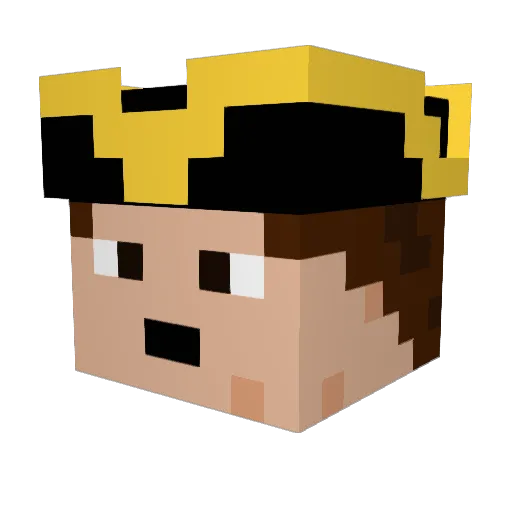 Nolimo Minecraft avatar head, 3D render