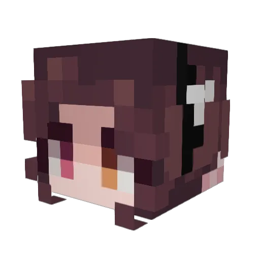 Noliruu Minecraft avatar head, 3D render