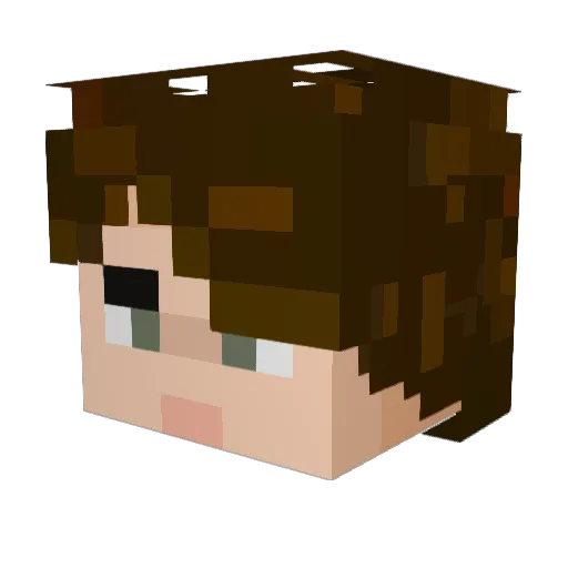 Nolivar Minecraft avatar head, 3D render