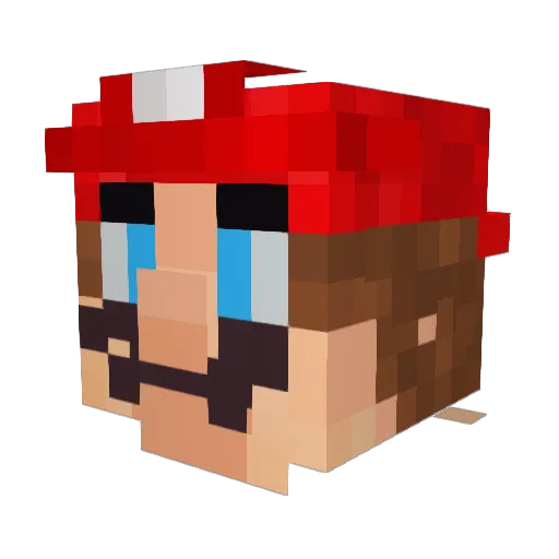 Nolka100 Minecraft avatar head, 3D render