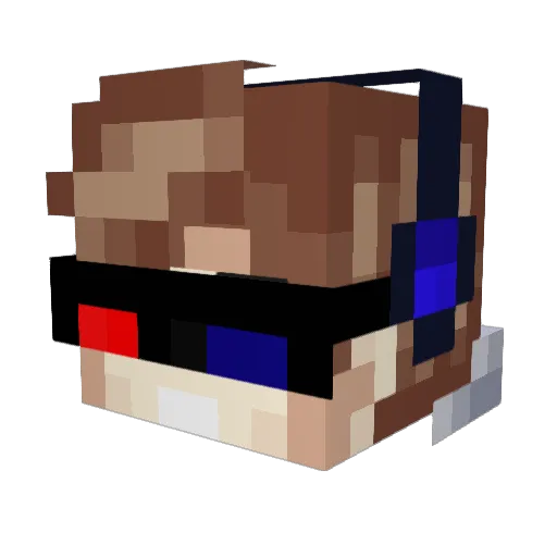 Nollerjuhl Minecraft avatar head, 3D render
