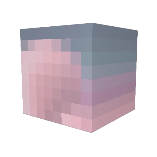 Nolliezilla Minecraft avatar head, 3D render