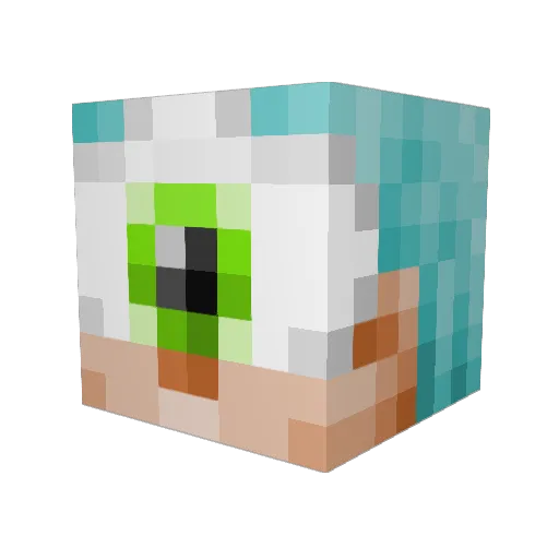 NolloCraft Minecraft avatar head, 3D render