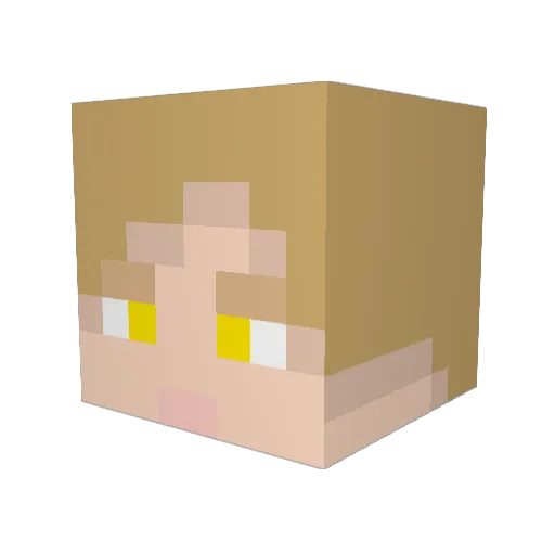 Nolmiiiiii Minecraft avatar head, 3D render