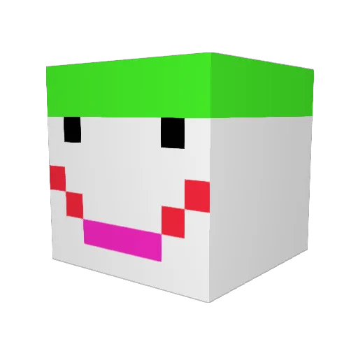 Noloz Minecraft avatar head, 3D render
