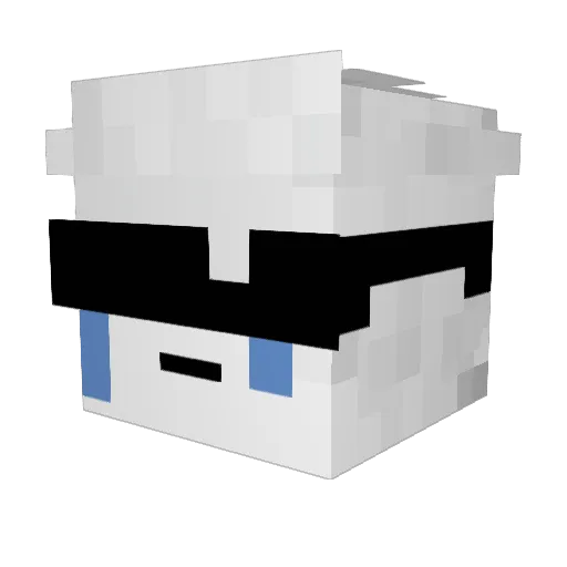 Noltron Minecraft avatar head, 3D render