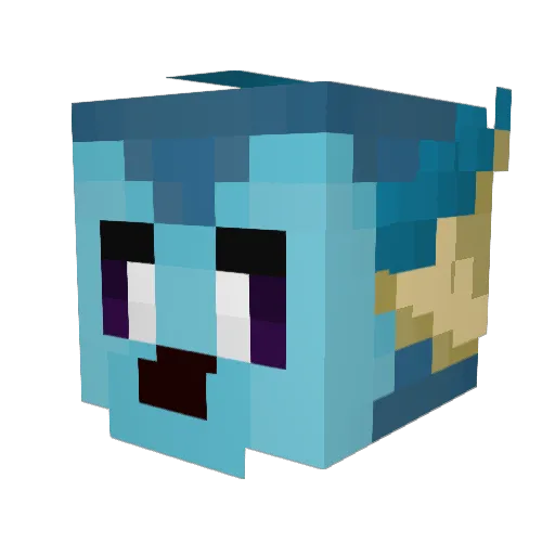 Noluh Minecraft avatar head, 3D render