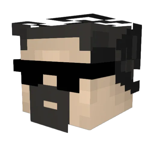 Nolzyy Minecraft avatar head, 3D render