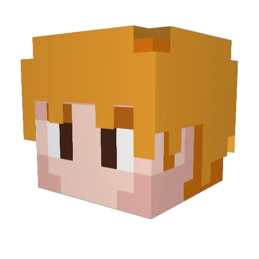 Nom1num Minecraft avatar head, 3D render