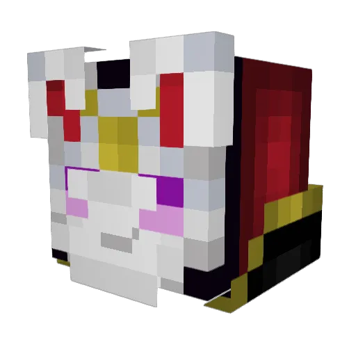 Nom4D_ Minecraft avatar head, 3D render