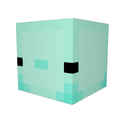 Nom4life Minecraft avatar head, 3D render