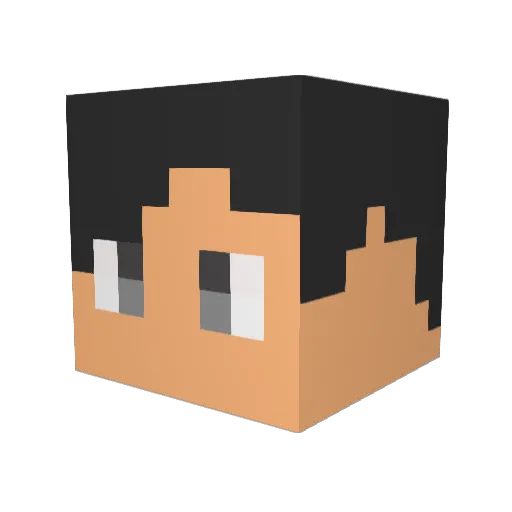 NomAh_GZp Minecraft avatar head, 3D render