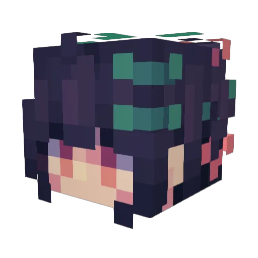NomNomSharks Minecraft avatar head, 3D render