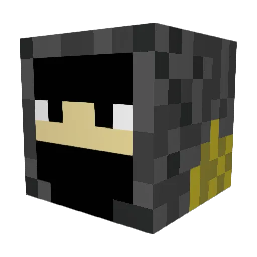 NomNomZombie Minecraft avatar head, 3D render