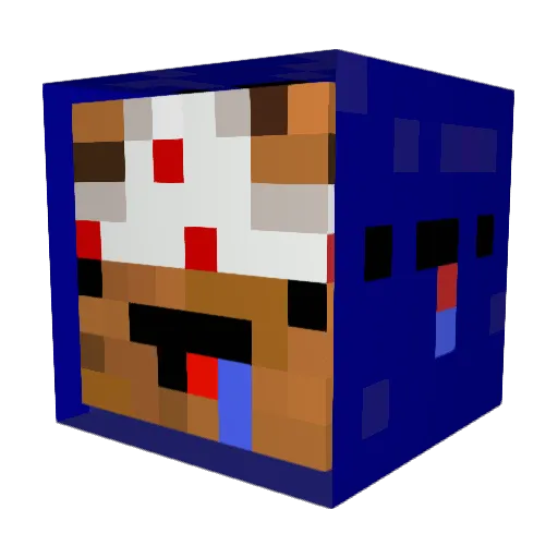 NomNomm2 Minecraft avatar head, 3D render