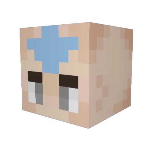 NomadReka Minecraft avatar head, 3D render