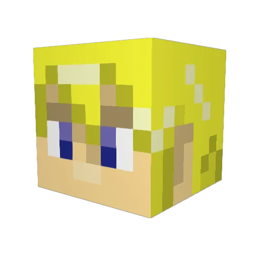 Nomad_orange Minecraft avatar head, 3D render