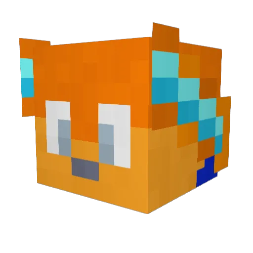 Nomajek Minecraft avatar head, 3D render
