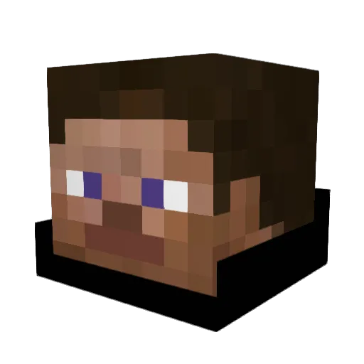 Nomak123 Minecraft avatar head, 3D render