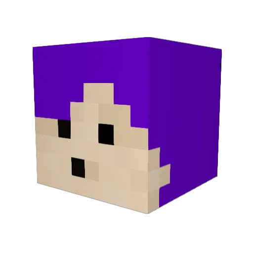 Nomarr Minecraft avatar head, 3D render