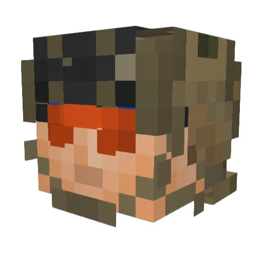 Nomax_YT Minecraft avatar head, 3D render