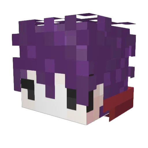 Nombinary Minecraft avatar head, 3D render