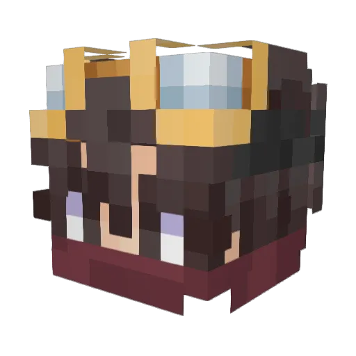 NomegaH_11 Minecraft avatar head, 3D render