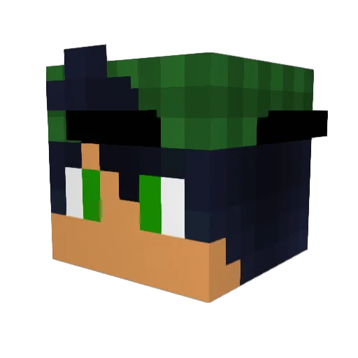 NomelK Minecraft avatar head, 3D render