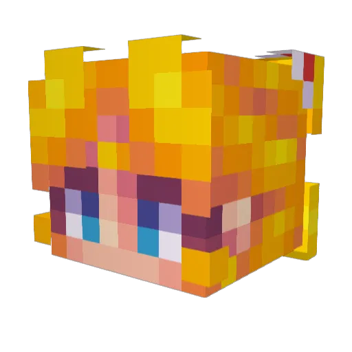 Nomerico Minecraft avatar head, 3D render