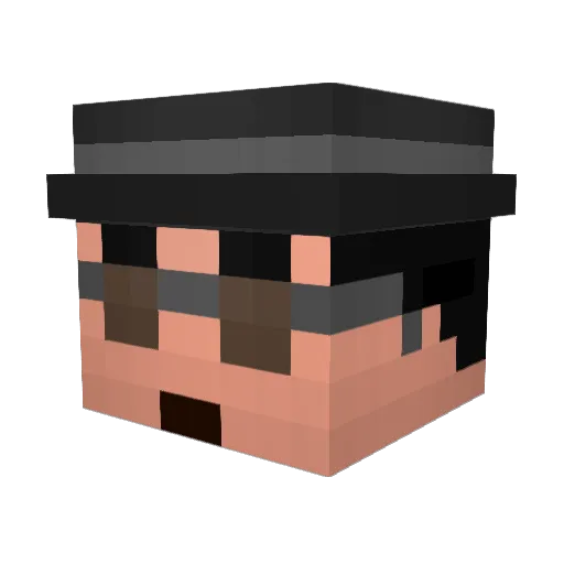 Nomero Minecraft avatar head, 3D render