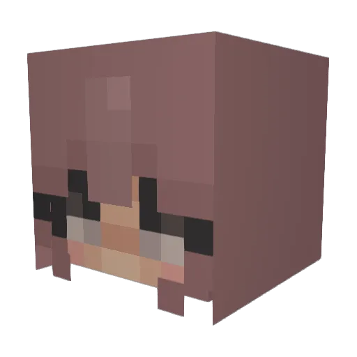 Nominecrf Minecraft avatar head, 3D render