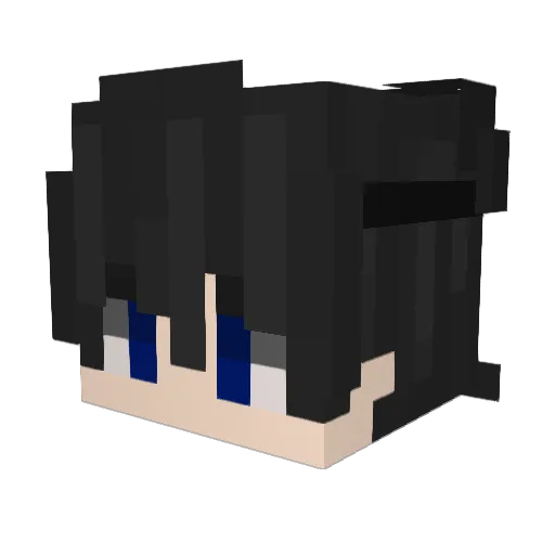 Nominone Minecraft avatar head, 3D render