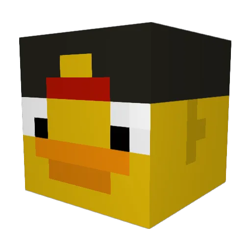 Nomiquacz Minecraft avatar head, 3D render