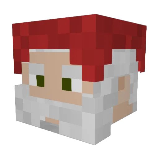 Nomisthegnome Minecraft avatar head, 3D render