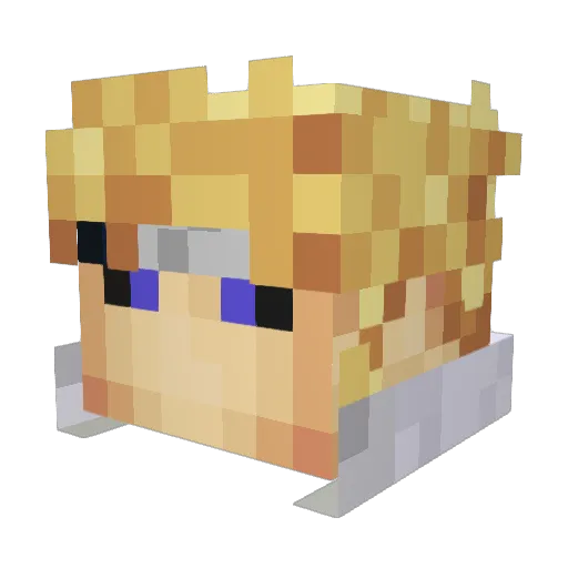 Nomiverse Minecraft avatar head, 3D render