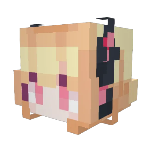Nomkonm Minecraft avatar head, 3D render