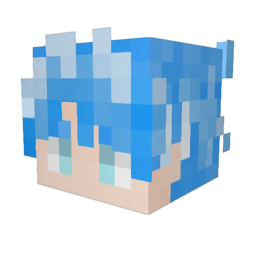 Nommr Minecraft avatar head, 3D render