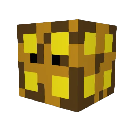 Nomnils Minecraft avatar head, 3D render