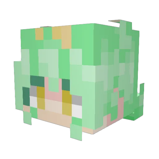 Nomo_Enano Minecraft avatar head, 3D render