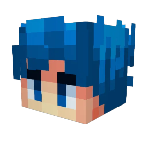 Nomo_YT Minecraft avatar head, 3D render