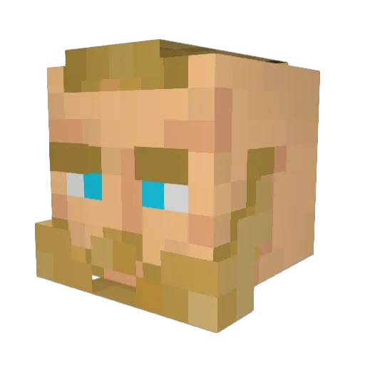 Nomy_ Minecraft avatar head, 3D render