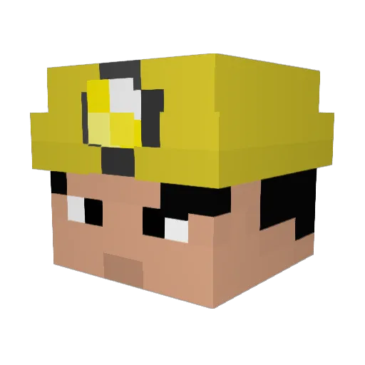 Non5 Minecraft avatar head, 3D render