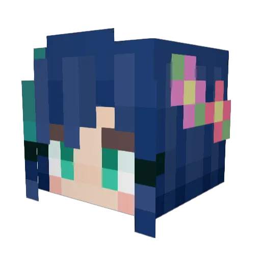 NonNonMam Minecraft avatar head, 3D render