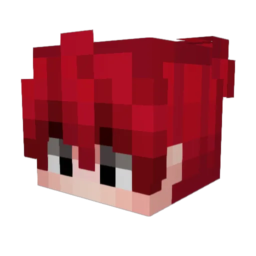 NonPK Minecraft avatar head, 3D render