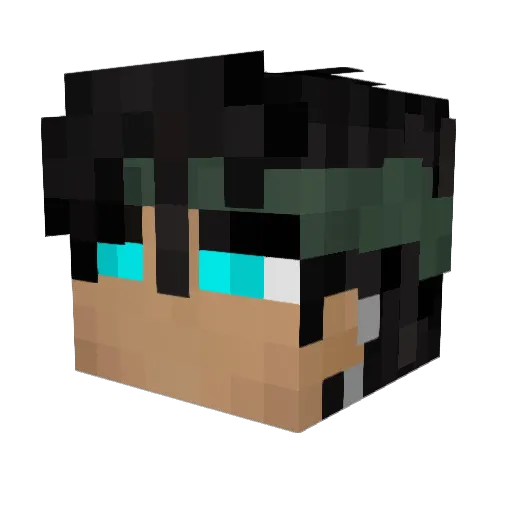 NonPlayerChar_2 Minecraft avatar head, 3D render