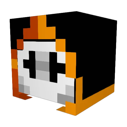 NonQuixote Minecraft avatar head, 3D render