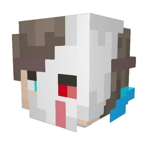 NonREdoX Minecraft avatar head, 3D render