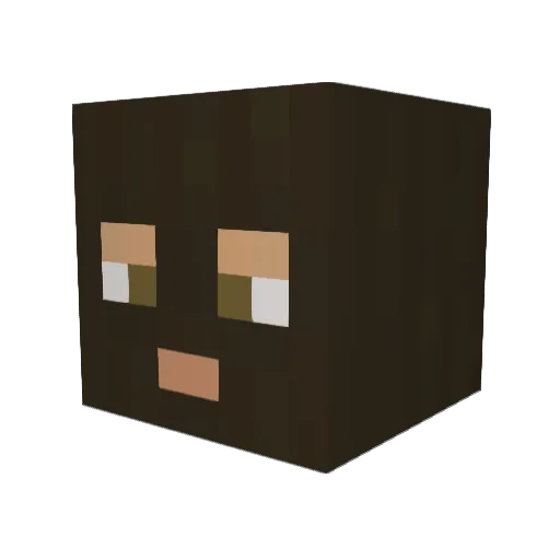 NonStopx1 Minecraft avatar head, 3D render