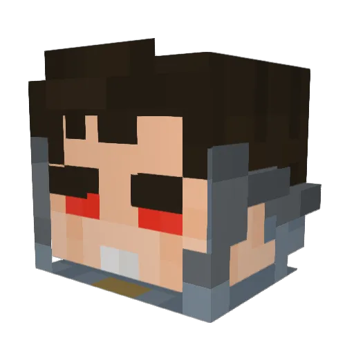 Non_CX Minecraft avatar head, 3D render