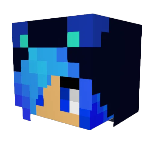 NonaMoonsong Minecraft avatar head, 3D render